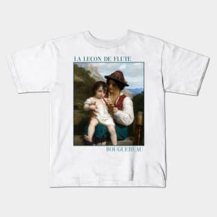 The Flute Lesson by Bouguereau Kids T-Shirt